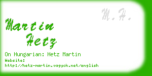 martin hetz business card